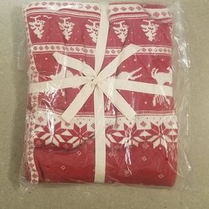 Holiday cotton knit blanket, Deer